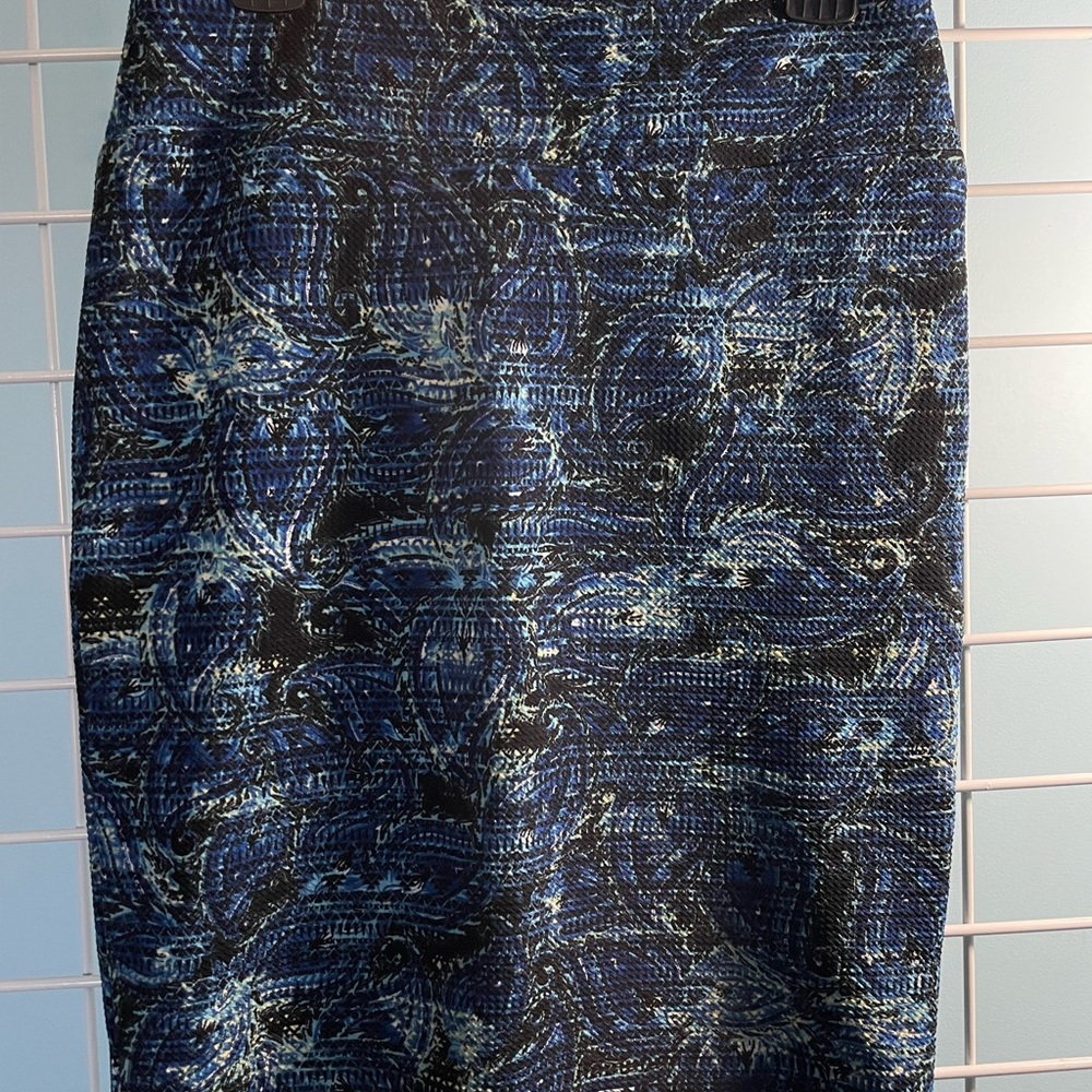 LuLaRoe Blue Midi Pencil Skirt